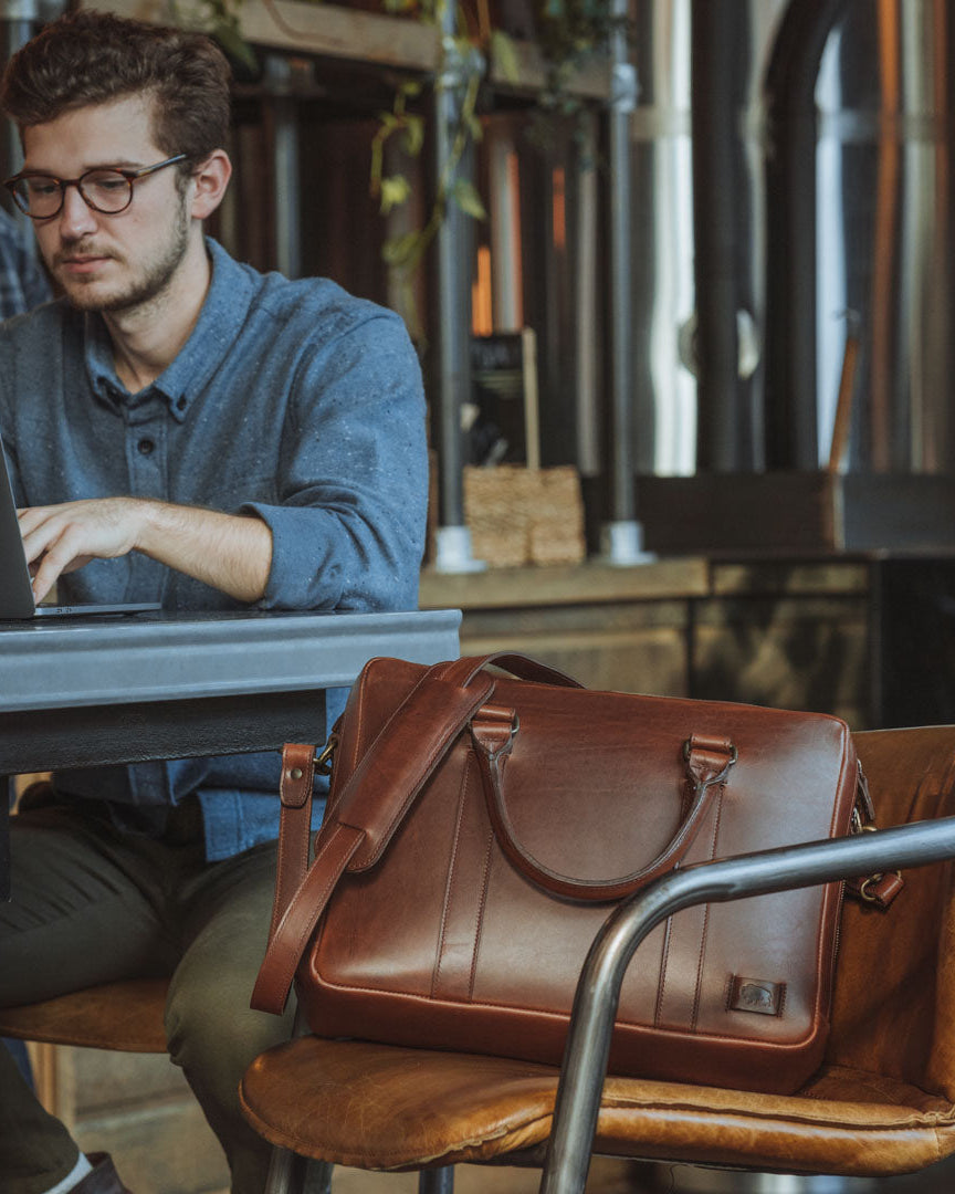 Sleek Leather Briefcase | Elderwood