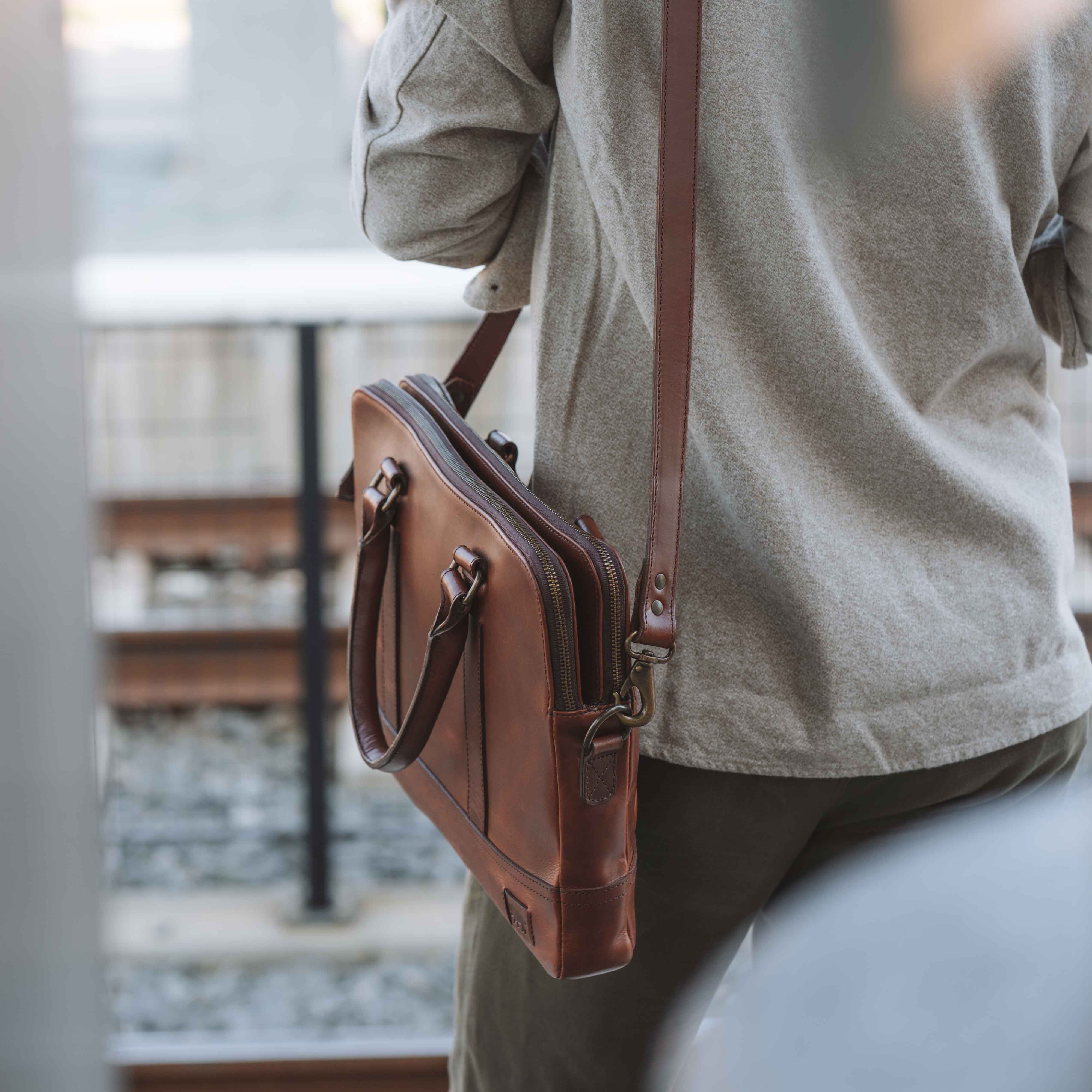 Sleek Leather Attache | Elderwood hover